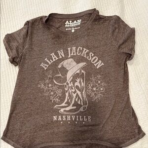 ALAN JACKSON Brown Nashville Graphic Tee SZ L